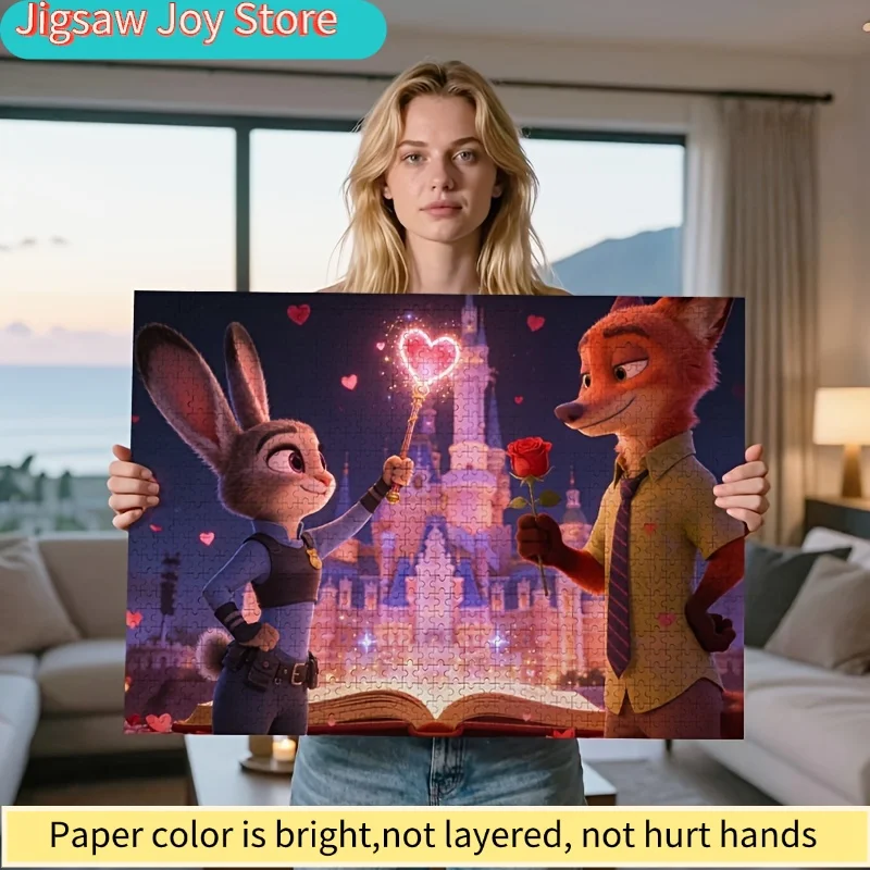 2D-пазл, 1000 деталей, Дисней: Зверополис, Джуди и Ник | Волшебная палочка-сердце, романтический подарок на День святого Валентина, пазл-книга «Замок», Zooto
2D-пазл, 1000 деталей, Дисней: Зверополис, Джуди и Ник | Волшебная палочка-сердце, романтический подарок на День святого Валентина, пазл-книга «Замок», Zooto