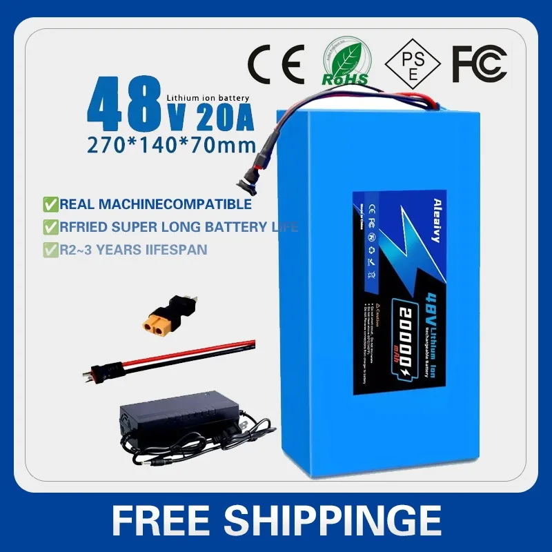 Aleaivy 48V 20Ah 16Ah 10Ah Electric Bike Lithium Battery Pack 48v Li-ion Ebike Battery for Bicycle Scooter Motorcycle + Charger
Aleaivy 48V 20Ah 16Ah 10Ah Electric Bike Lithium Battery Pack 48v Li-ion Ebike Battery for Bicycle Scooter Motorcycle + Charger