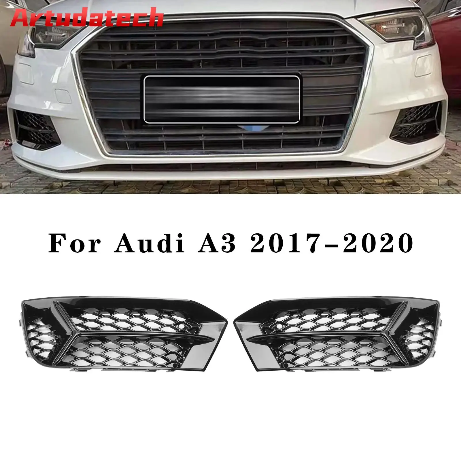 Artudatech Front Bumper Grill Fog Light Cover Lamp Frame Trim Fit for Audi A3 2017 2018 2019 2020
Artudatech Front Bumper Grill Fog Light Cover Lamp Frame Trim Fit for Audi A3 2017 2018 2019 2020