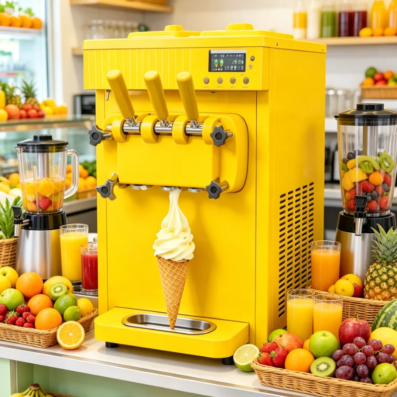 Soft Serve Machine Double Flavor for Ice Cream Shop, Self-Cleaning Frozen Dessert Maker BPA-Free Removable Bowl for Family Party
Soft Serve Machine Double Flavor for Ice Cream Shop, Self-Cleaning Frozen Dessert Maker BPA-Free Removable Bowl for Family Party