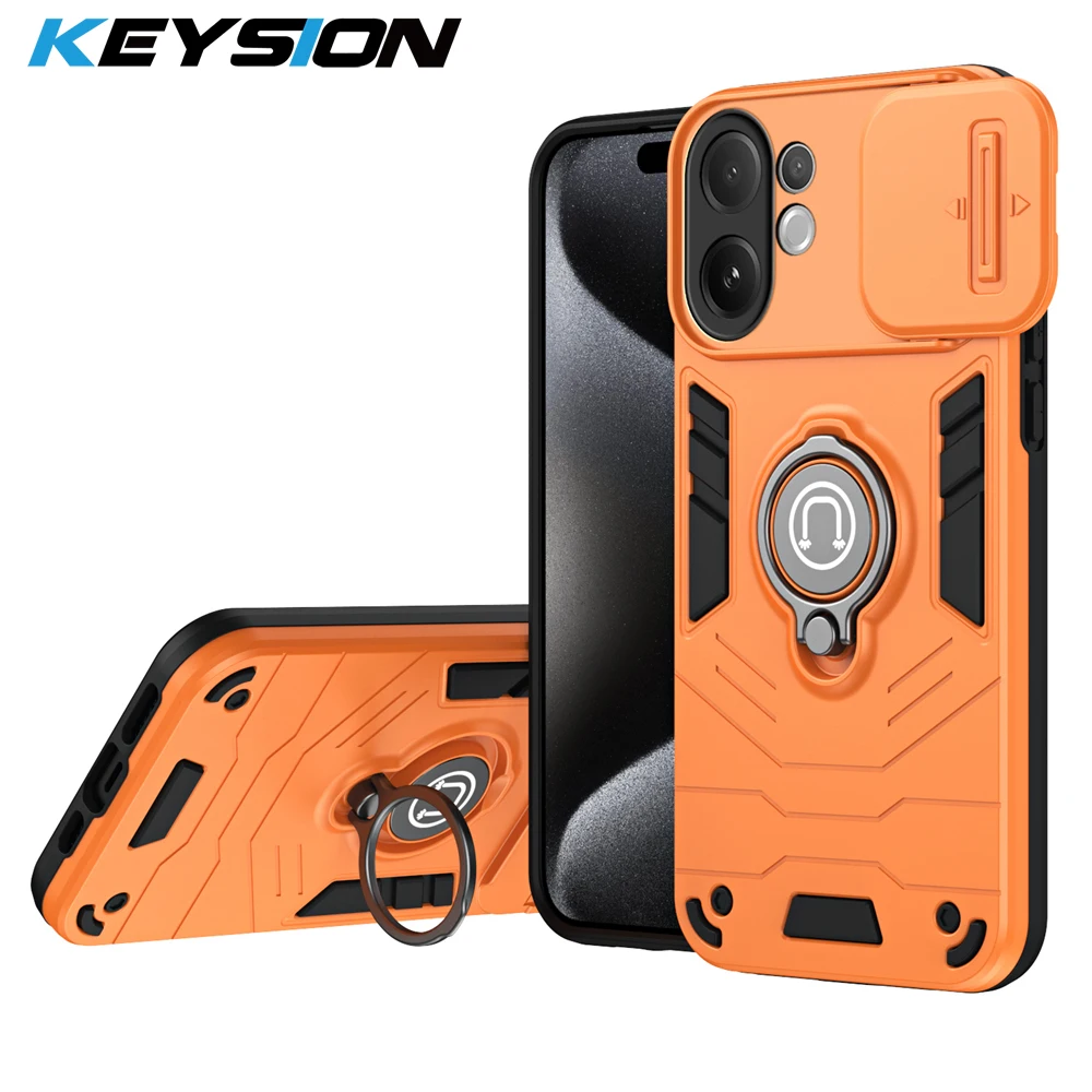 KEYSION Shockproof Armor Case for VIVO V60 5G Silicone+PC Slide Camera Lens Protection Ring Stand Phone Back Cover for VIVO V60
KEYSION Shockproof Armor Case for VIVO V60 5G Silicone+PC Slide Camera Lens Protection Ring Stand Phone Back Cover for VIVO V60