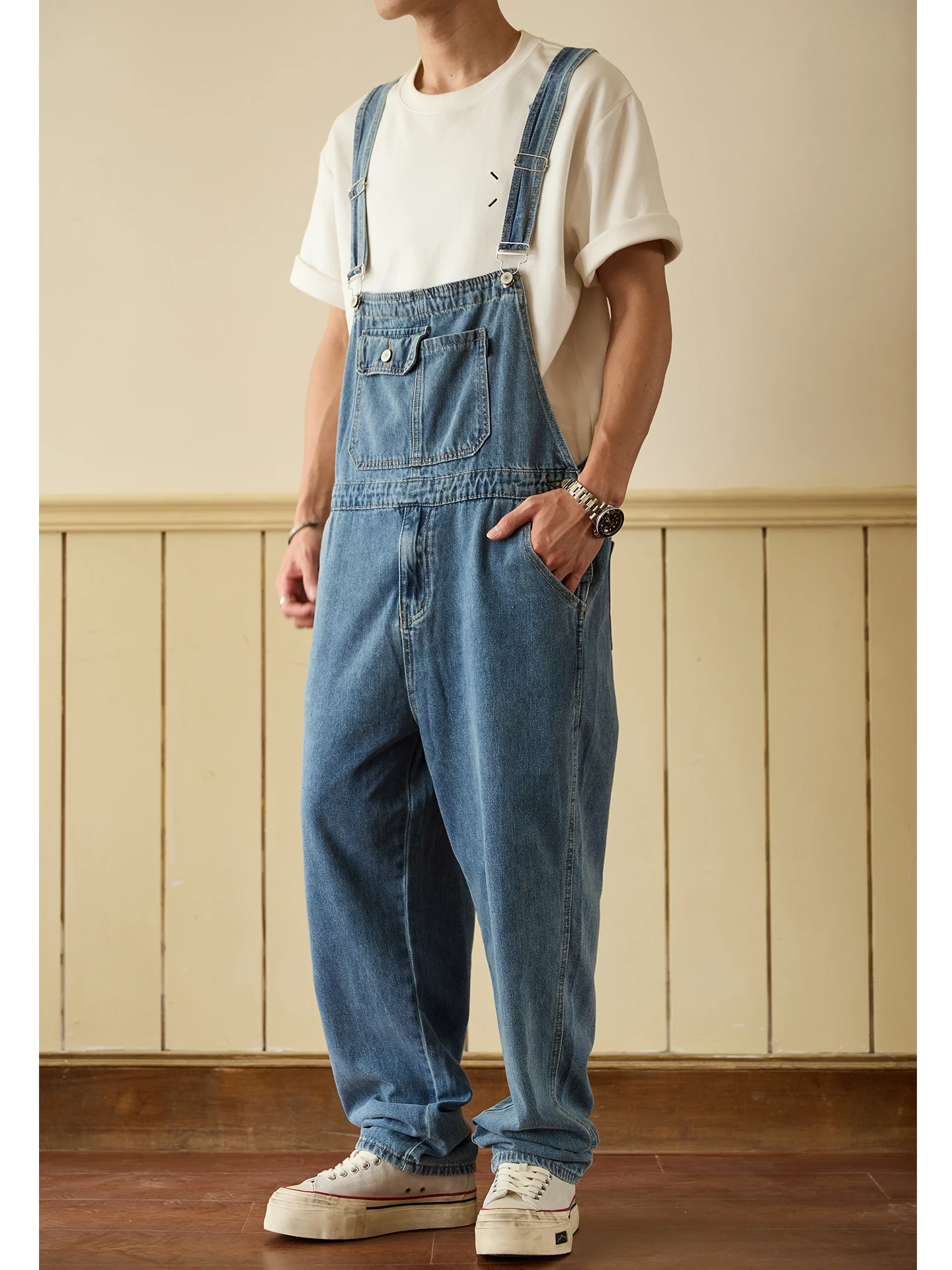 Retro Japanese Sle Men's Denim Overalls Straight Leg Light Waed Casual Trousers And Jumpsuits Couple Overalls
Retro Japanese Sle Men's Denim Overalls Straight Leg Light Waed Casual Trousers And Jumpsuits Couple Overalls