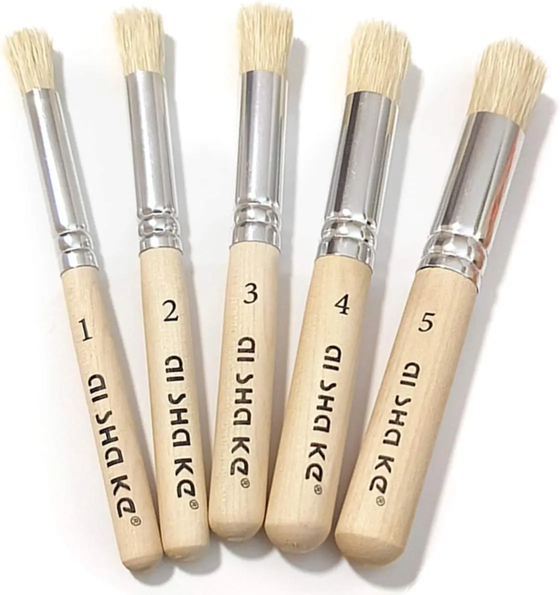 5-Piece Stencil Brush Set for Painting, Natural Bristle, Wood Handle, Multi-Surface Use
5-Piece Stencil Brush Set for Painting, Natural Bristle, Wood Handle, Multi-Surface Use