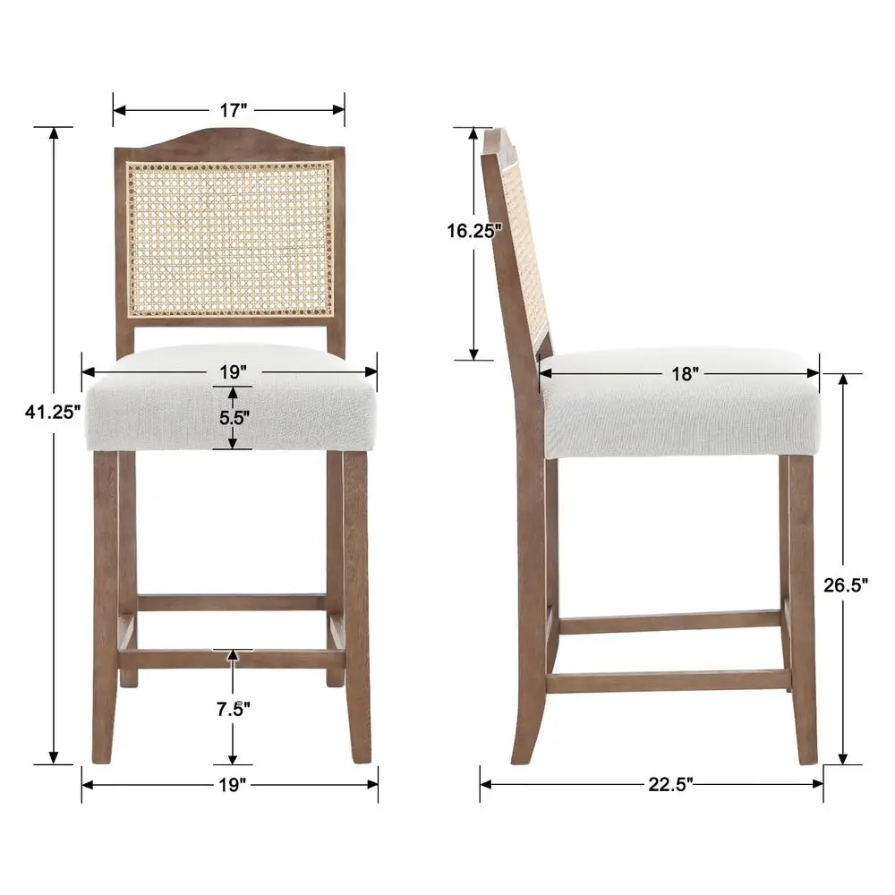 Counter Height Bar Stools Set of 2 Rattan Farmhouse Barstools Mid Century Modern Bar Chairs holstered Kitchen Stools with Woo
Counter Height Bar Stools Set of 2 Rattan Farmhouse Barstools Mid Century Modern Bar Chairs holstered Kitchen Stools with Woo