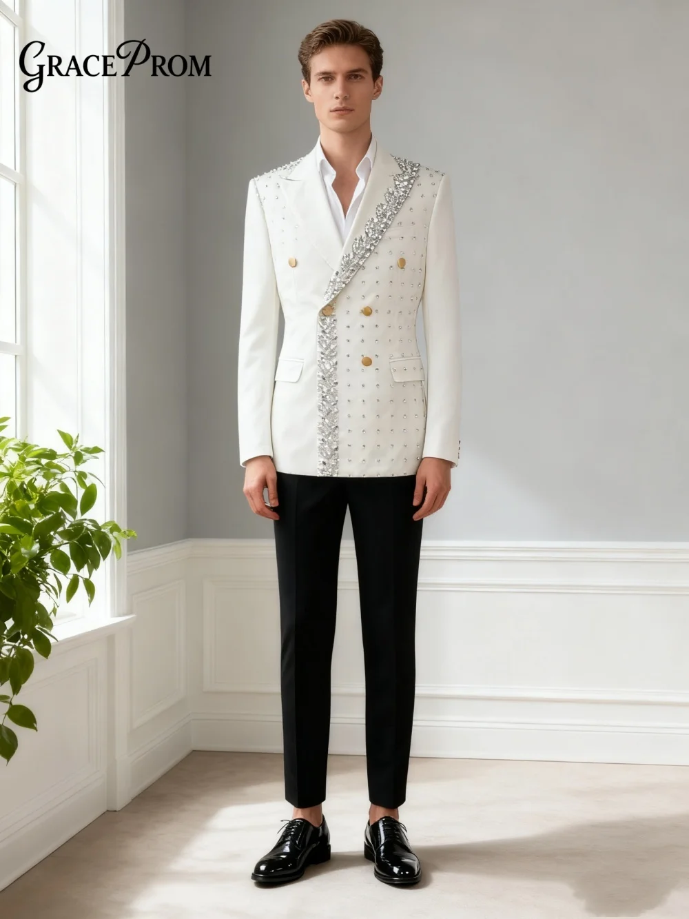 Luxurious White Men's Suit Set 3PCS 2026 Exquisite Men's Wedding Suits Classic Business Slim Jacket Dress Blazers Pants
Luxurious White Men's Suit Set 3PCS 2026 Exquisite Men's Wedding Suits Classic Business Slim Jacket Dress Blazers Pants