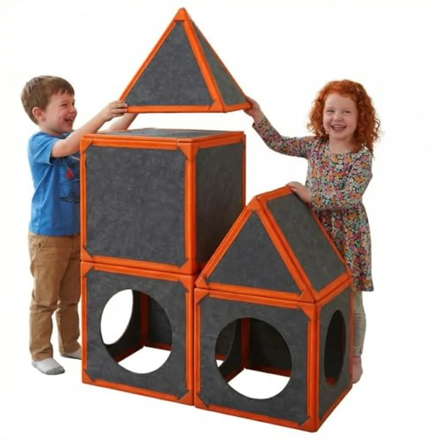 16-Piece Magnetic Fort Building Panels for - Bright Orange, Durable ABS Plastic, Creative STEM Building Blocks Kit for Indoor P
16-Piece Magnetic Fort Building Panels for - Bright Orange, Durable ABS Plastic, Creative STEM Building Blocks Kit for Indoor P