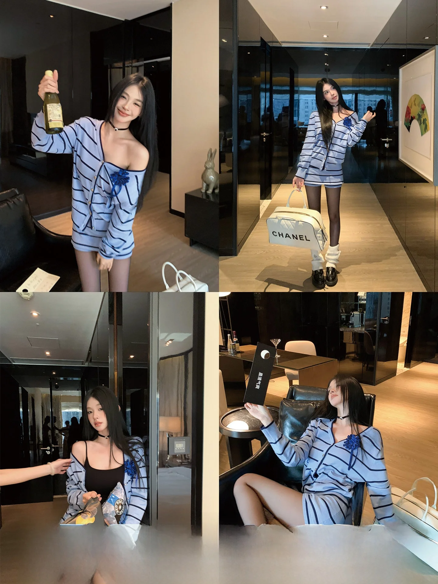 Okaaay Jennie Vibe Lazy V-neck Striped Loose Knitwear Small Fragrance Style Slimming Half Skirt Set Korean Style Long Sleeve
Okaaay Jennie Vibe Lazy V-neck Striped Loose Knitwear Small Fragrance Style Slimming Half Skirt Set Korean Style Long Sleeve