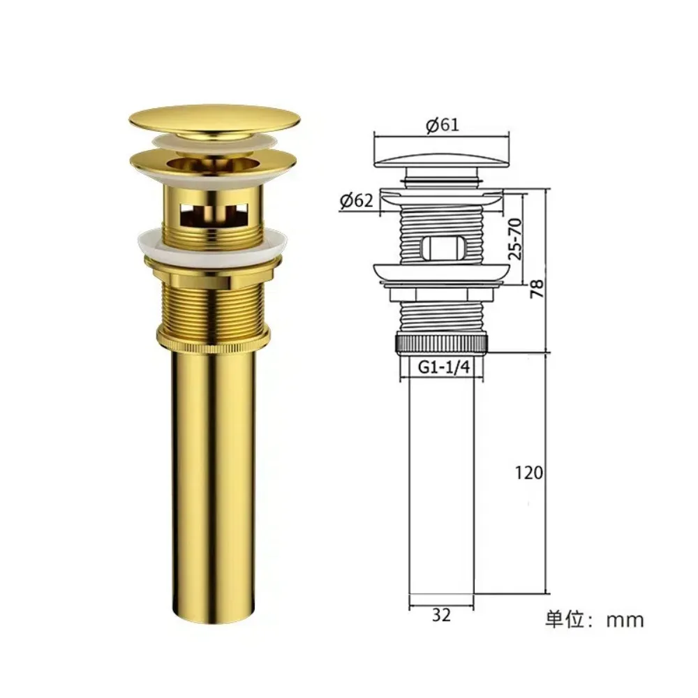 Pop Up Drain Button Bathroom Sink Plug Drainer Siphon Waste Stopper Wash Basin Faucet Accessory Washbasin Pipe Black Gold Rose
Pop Up Drain Button Bathroom Sink Plug Drainer Siphon Waste Stopper Wash Basin Faucet Accessory Washbasin Pipe Black Gold Rose