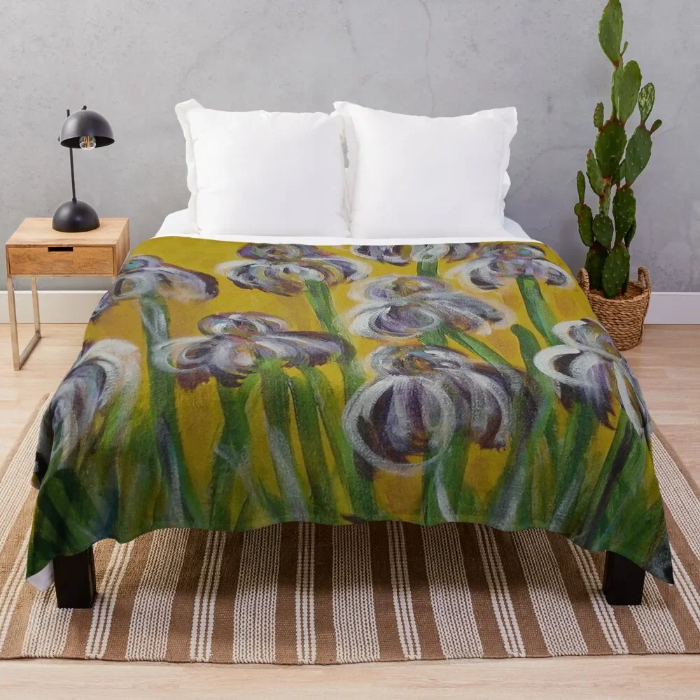 Iris in Yellow Throw Blanket Cozy Sofa Blanket for TV Watching Napping
Iris in Yellow Throw Blanket Cozy Sofa Blanket for TV Watching Napping