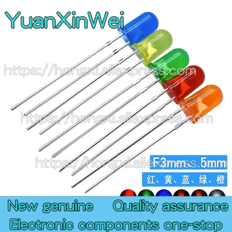 100PCS Led lamp bead 3 mm Bai Honghuang F3 instructions into blue, green, purple orange light 3 mmled light-emitting diode
100PCS Led lamp bead 3 mm Bai Honghuang F3 instructions into blue, green, purple orange light 3 mmled light-emitting diode