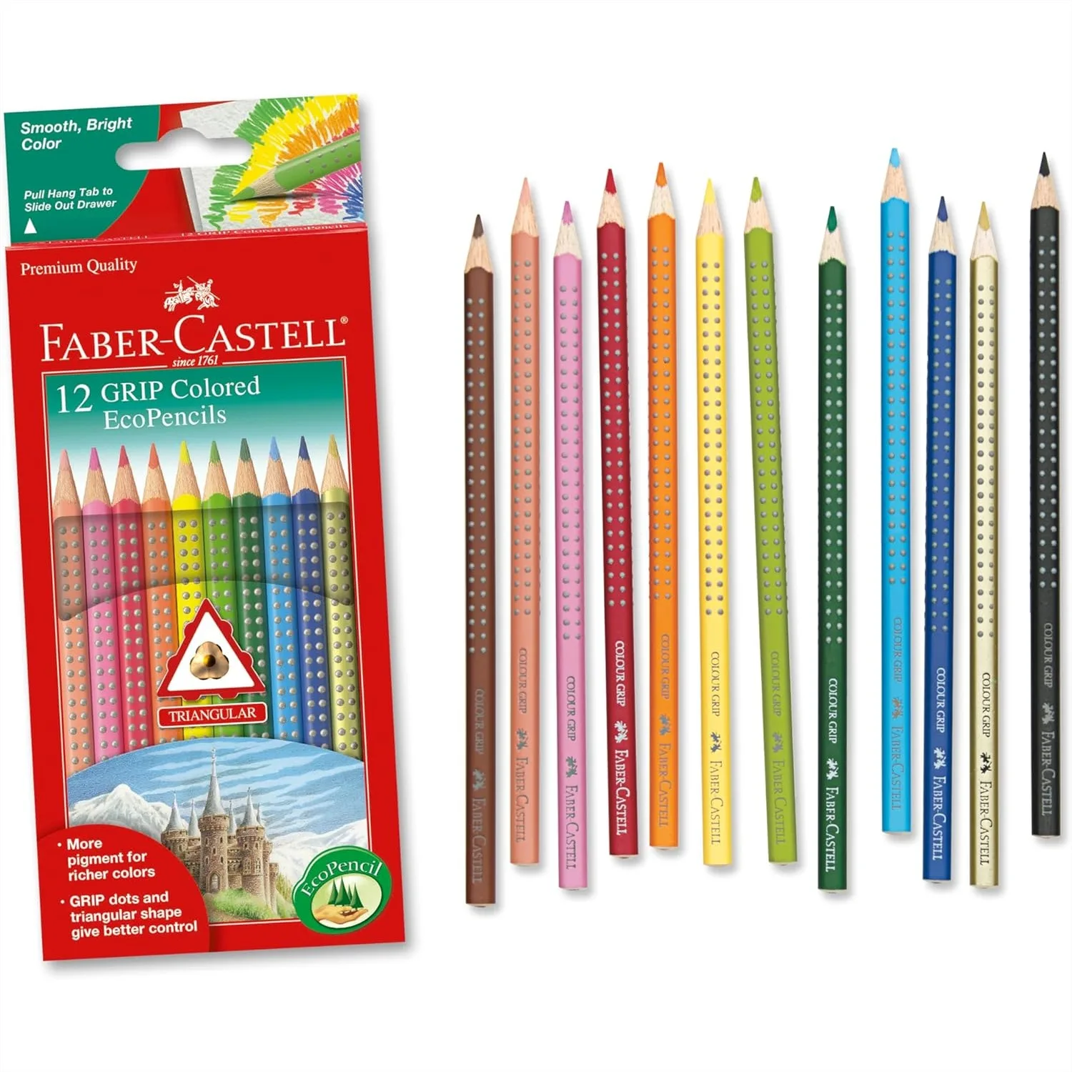 12 Colored Pencils For Kids Art Drawing, Ergonomic Triangular Shape With Grip Dots, Smooth And Vibrant Colors, Break Resistant Leads
12 Colored Pencils For Kids Art Drawing, Ergonomic Triangular Shape With Grip Dots, Smooth And Vibrant Colors, Break Resistant Leads