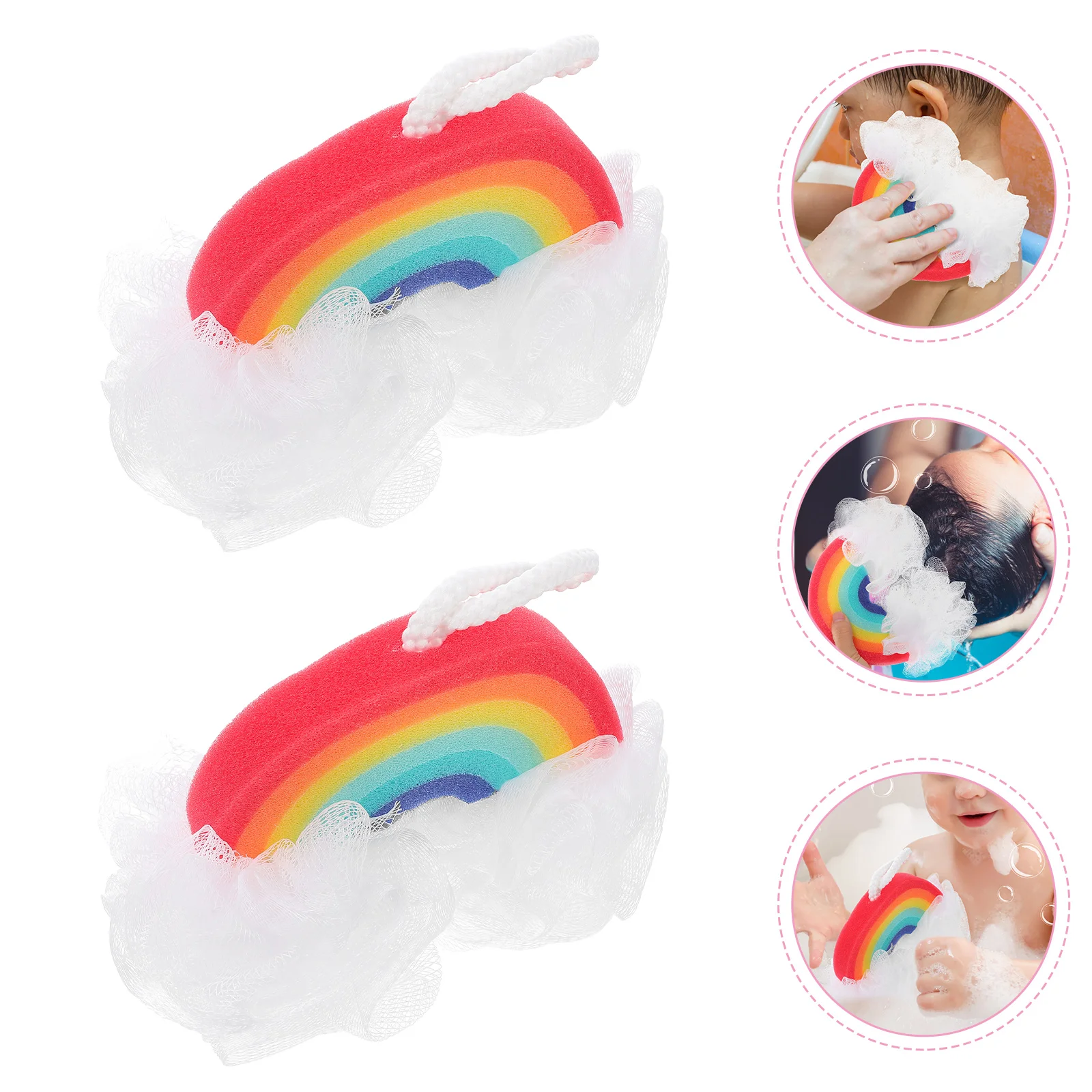 2 Pcs Rainbow Napkins Bath Ball Sponges Mesh Poufs Bathtub Scrubber Baby for Body
2 Pcs Rainbow Napkins Bath Ball Sponges Mesh Poufs Bathtub Scrubber Baby for Body