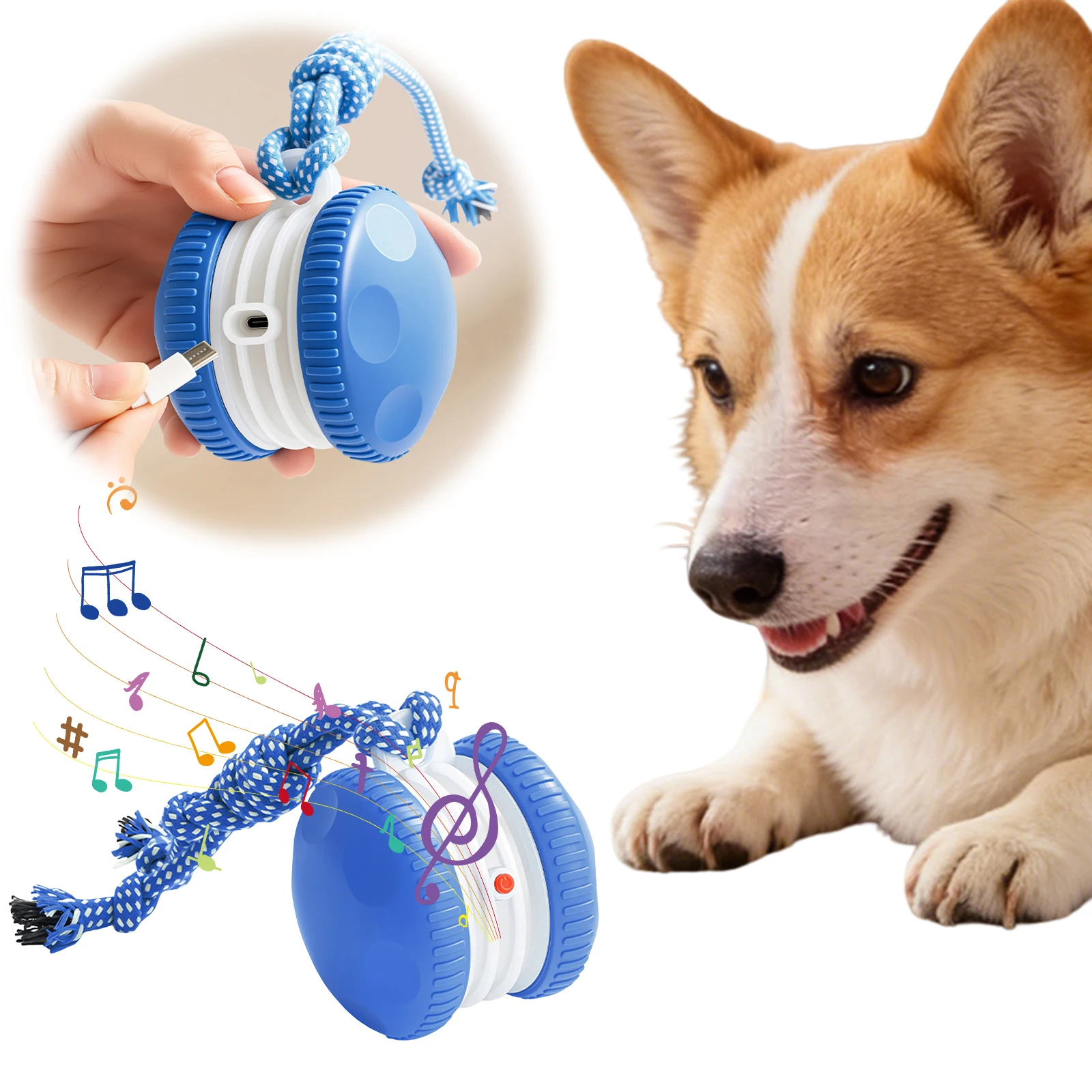 Умный электрический мяч-каталка с 2 режимами игры, автоматически движущаяся игрушка для собак со шнуром для средних и крупных пород, для использования в помещении и на улице
Умный электрический мяч-каталка с 2 режимами игры, автоматически движущаяся игрушка для собак со шнуром для средних и крупных пород, для использования в помещении и на улице