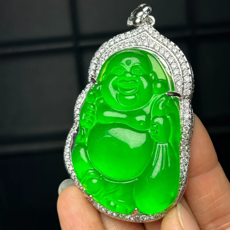 Certified Natural Perfect High Ice Green Jade Jadeite Buddha Pendant&Necklaces
Certified Natural Perfect High Ice Green Jade Jadeite Buddha Pendant&Necklaces