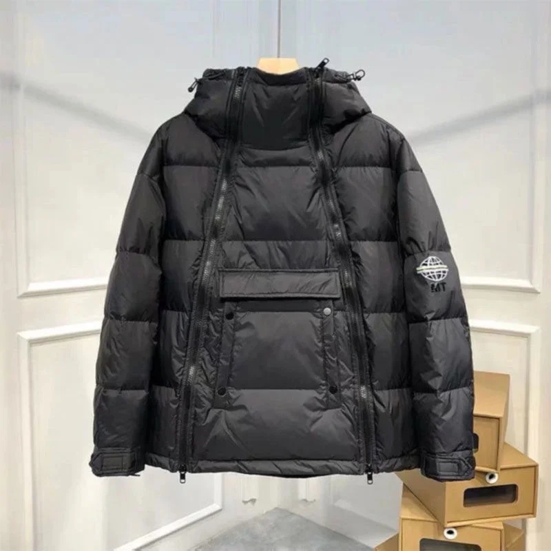 Winter New Sle Men's Hooded Double Zipper Casual Versatile down Cotton Jaet ular Couple's Bread Pure Color Thiened
Winter New Sle Men's Hooded Double Zipper Casual Versatile down Cotton Jaet ular Couple's Bread Pure Color Thiened