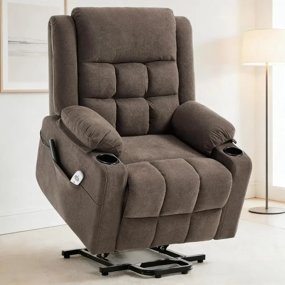 Massage and Heat Recliner Chair for Elderly with USB & Cup Holders - Brown
Massage and Heat Recliner Chair for Elderly with USB & Cup Holders - Brown