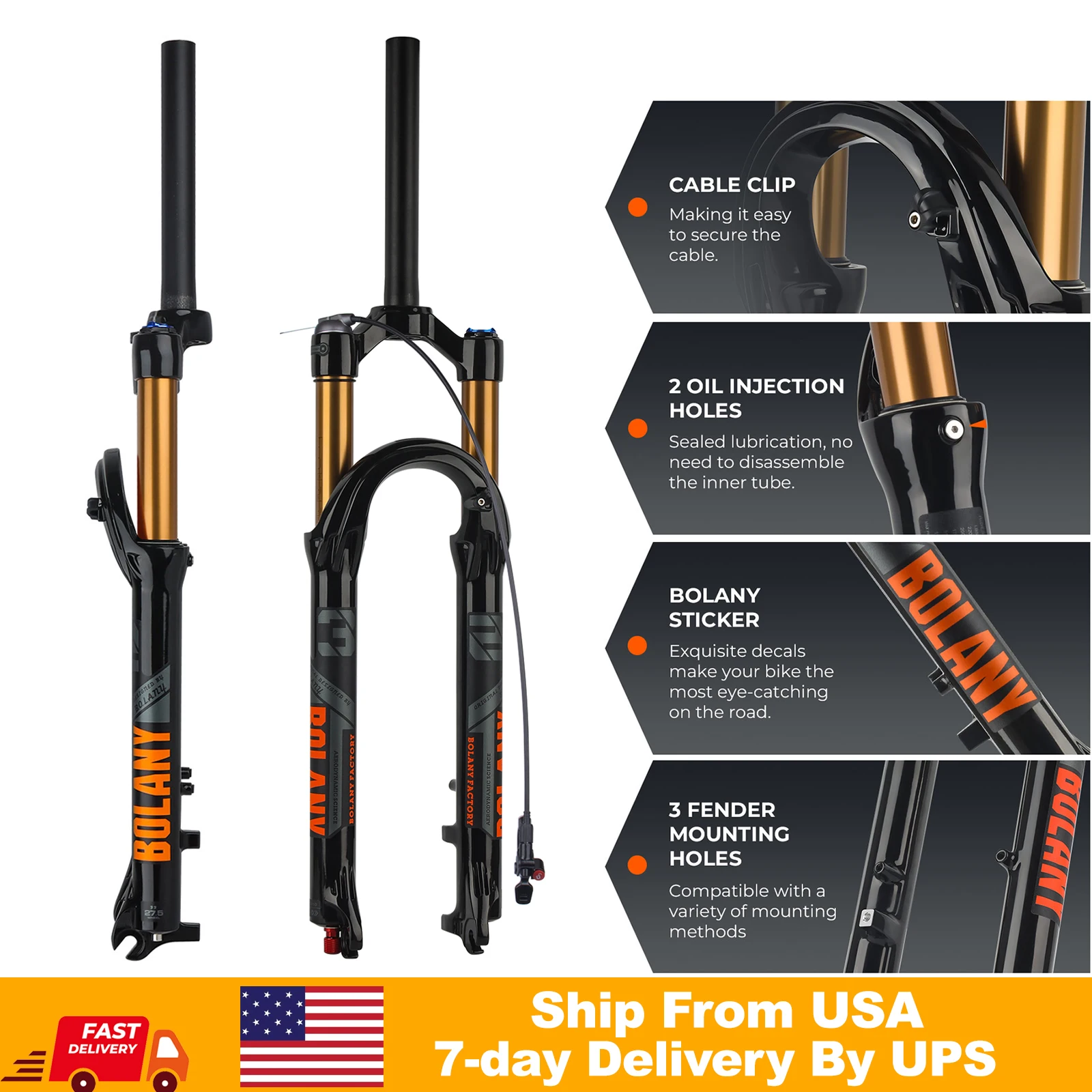 BOLANY Bike Air Fork 27.5/29inch 120mm Travel Oil Air Suspension Lightweight Magnesium Alloy Bicycle Fork Ship From US
BOLANY Bike Air Fork 27.5/29inch 120mm Travel Oil Air Suspension Lightweight Magnesium Alloy Bicycle Fork Ship From US