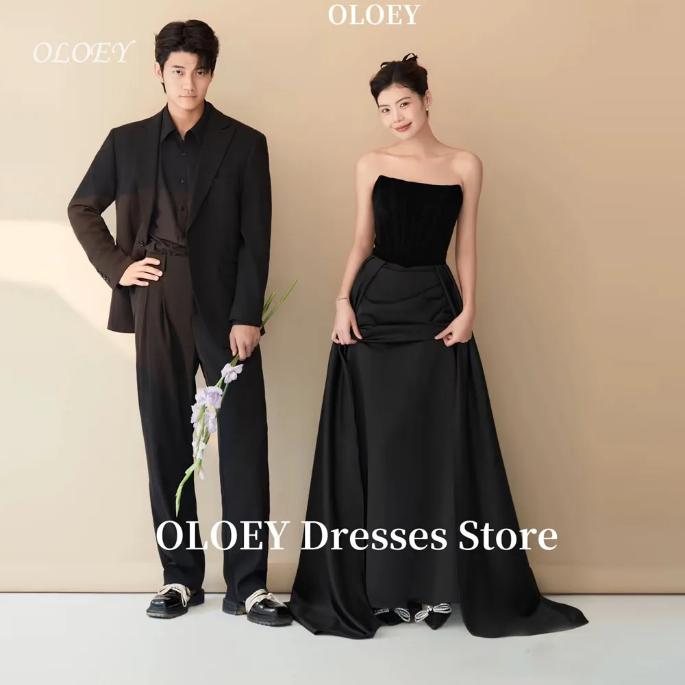 OLOEY Simple Strapless Black Evening Party Dresses Korea Wedding Photo shoot Formal Party Customized Birthday Occasion Dress
OLOEY Simple Strapless Black Evening Party Dresses Korea Wedding Photo shoot Formal Party Customized Birthday Occasion Dress