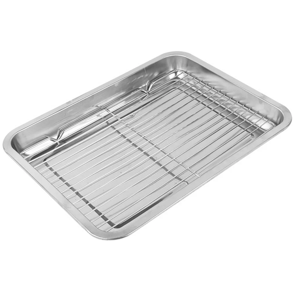 Stainless Steel Drain Pan 36X27X4 8CM Rectangle Fried Food Plate Snack Tray Barbecue Container Serving Holder Dessert Cake
Stainless Steel Drain Pan 36X27X4 8CM Rectangle Fried Food Plate Snack Tray Barbecue Container Serving Holder Dessert Cake
