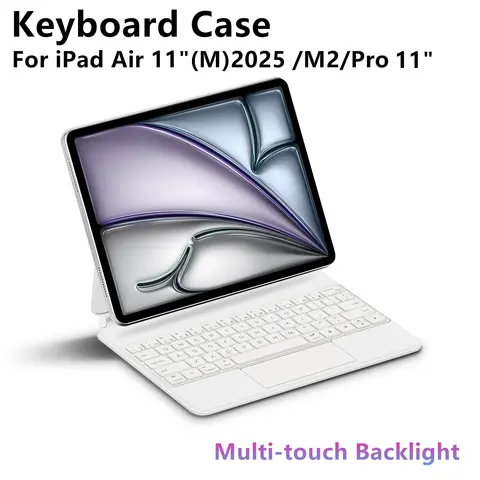 Magic Keyboard For iPad Air 11 inch M3 2025 M2 7th 6th 5th 4th Pro 3rd generation Smart Cover Case  Folio Multi-touch Backlight