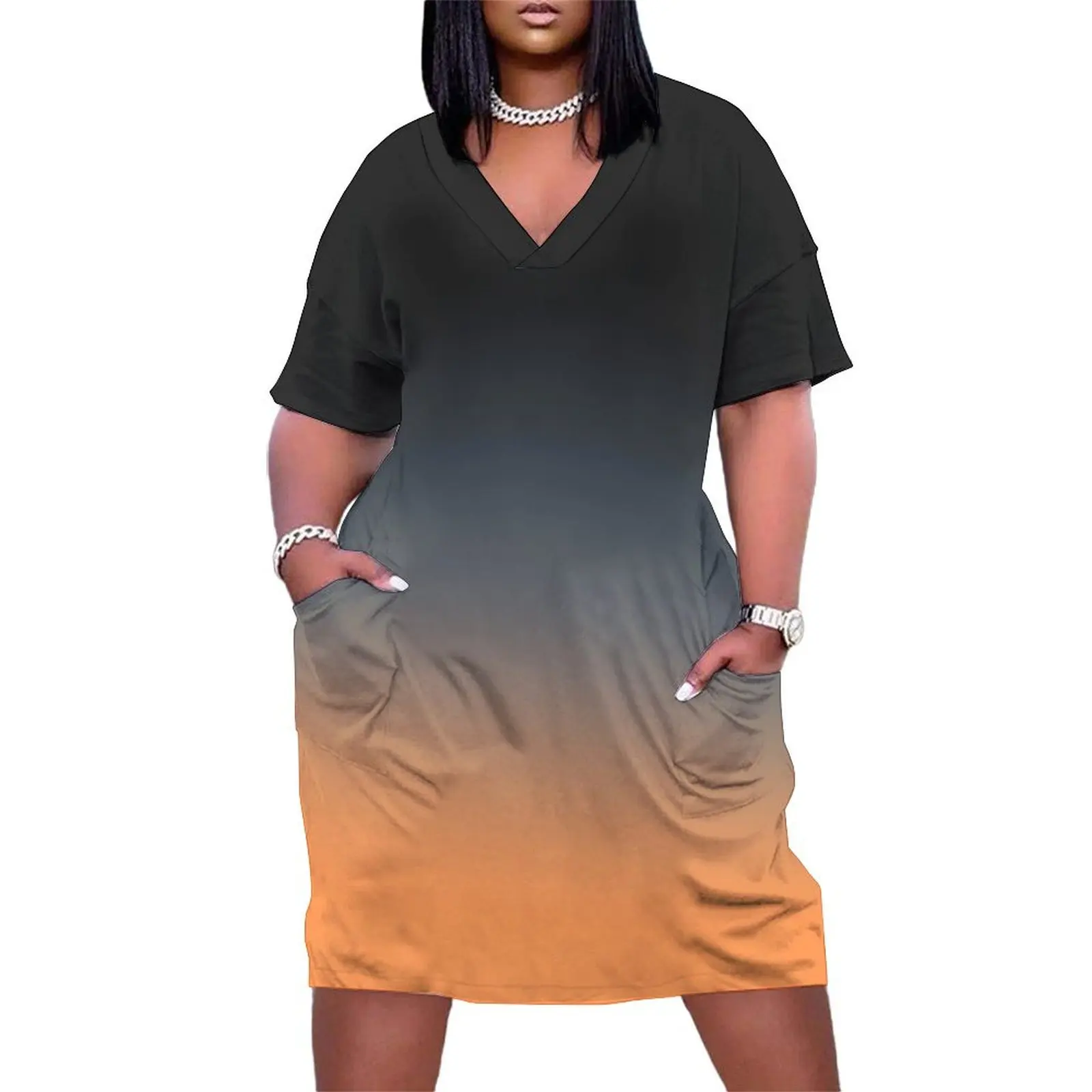 Cool Black to Orange Loose Pocket Dress women's summer dresses 2025 dress korean style luxury women's party dress evening prom
Cool Black to Orange Loose Pocket Dress women's summer dresses 2025 dress korean style luxury women's party dress evening prom