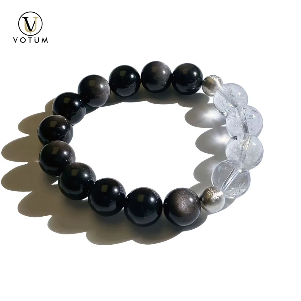 Votum 100% Natural Rainbow White Quartz Silvery Obsidian 925 Silver Beads Bracelet for Man Protection Crystal for Women Jewelry
Votum 100% Natural Rainbow White Quartz Silvery Obsidian 925 Silver Beads Bracelet for Man Protection Crystal for Women Jewelry