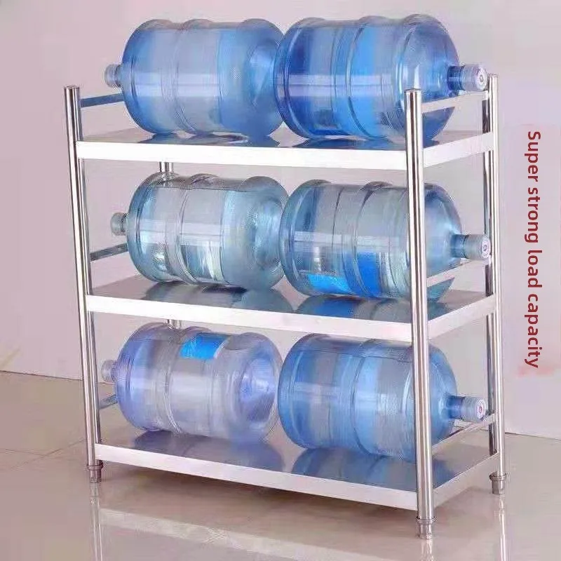 Thickened Stainless Steel Kitchen Storage Rack with Fence Microwave Stand Multi-layer Home Use Three-layer Floor Pot Stand
Thickened Stainless Steel Kitchen Storage Rack with Fence Microwave Stand Multi-layer Home Use Three-layer Floor Pot Stand