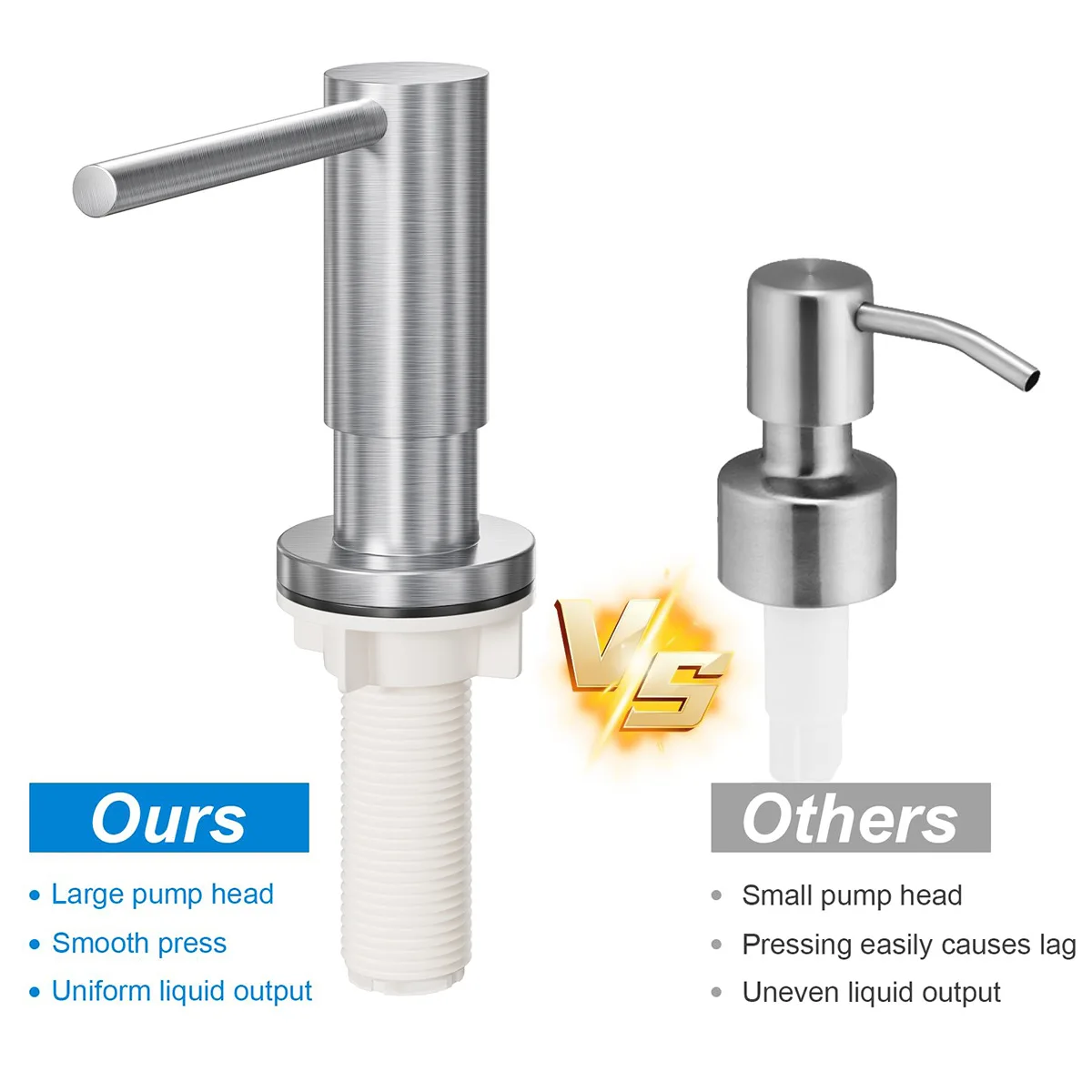 Brass Kitchen Sink Detergent Dispenser Built in Bathroom Countertop Liquid Soap Dispenser Pump with 500ml Bottle/Extension Tube
Brass Kitchen Sink Detergent Dispenser Built in Bathroom Countertop Liquid Soap Dispenser Pump with 500ml Bottle/Extension Tube