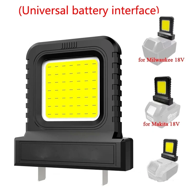 LED Work Light for Makita for Milwaukee for Dewalt 20V-21V Li-ion Battery Common Interface Power Tool Accessories for workshops
LED Work Light for Makita for Milwaukee for Dewalt 20V-21V Li-ion Battery Common Interface Power Tool Accessories for workshops