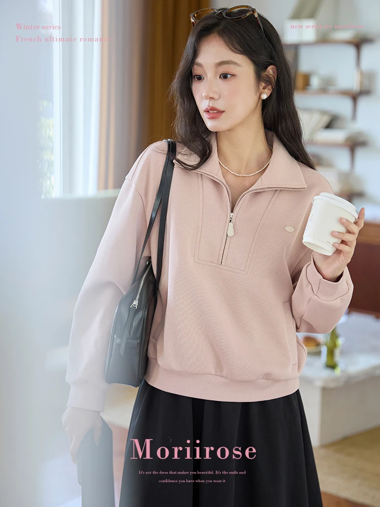 Moriirose Women's Pink Zipper Loose oulder Sweatirt Collar Winter Commute Sle Long Sve Thiened Cotton Polyester
Moriirose Women's Pink Zipper Loose oulder Sweatirt Collar Winter Commute Sle Long Sve Thiened Cotton Polyester