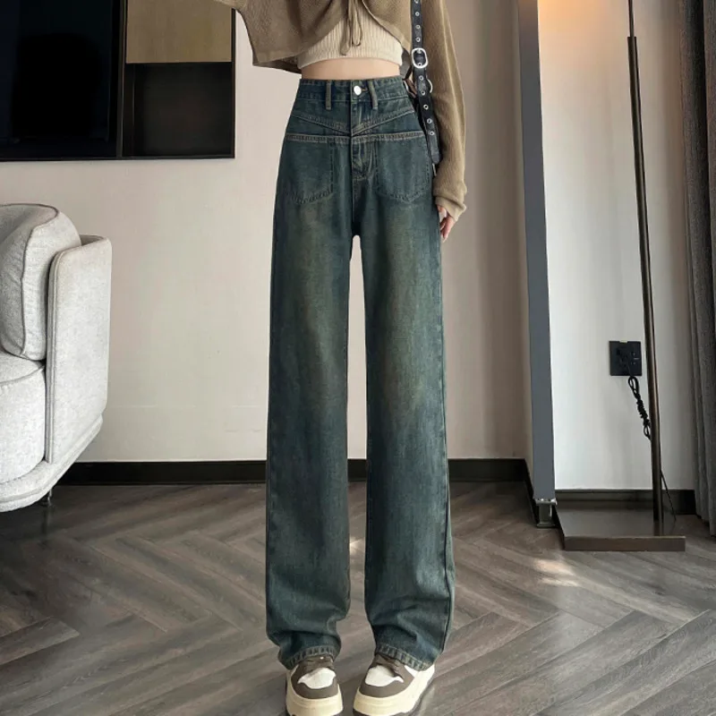 High Waist Streetwear Female Straight Leg Jeans Y2k Clothes Vintage Jeans Woman Korean Fashion Women's Pants Baggy Jeans Women
High Waist Streetwear Female Straight Leg Jeans Y2k Clothes Vintage Jeans Woman Korean Fashion Women's Pants Baggy Jeans Women