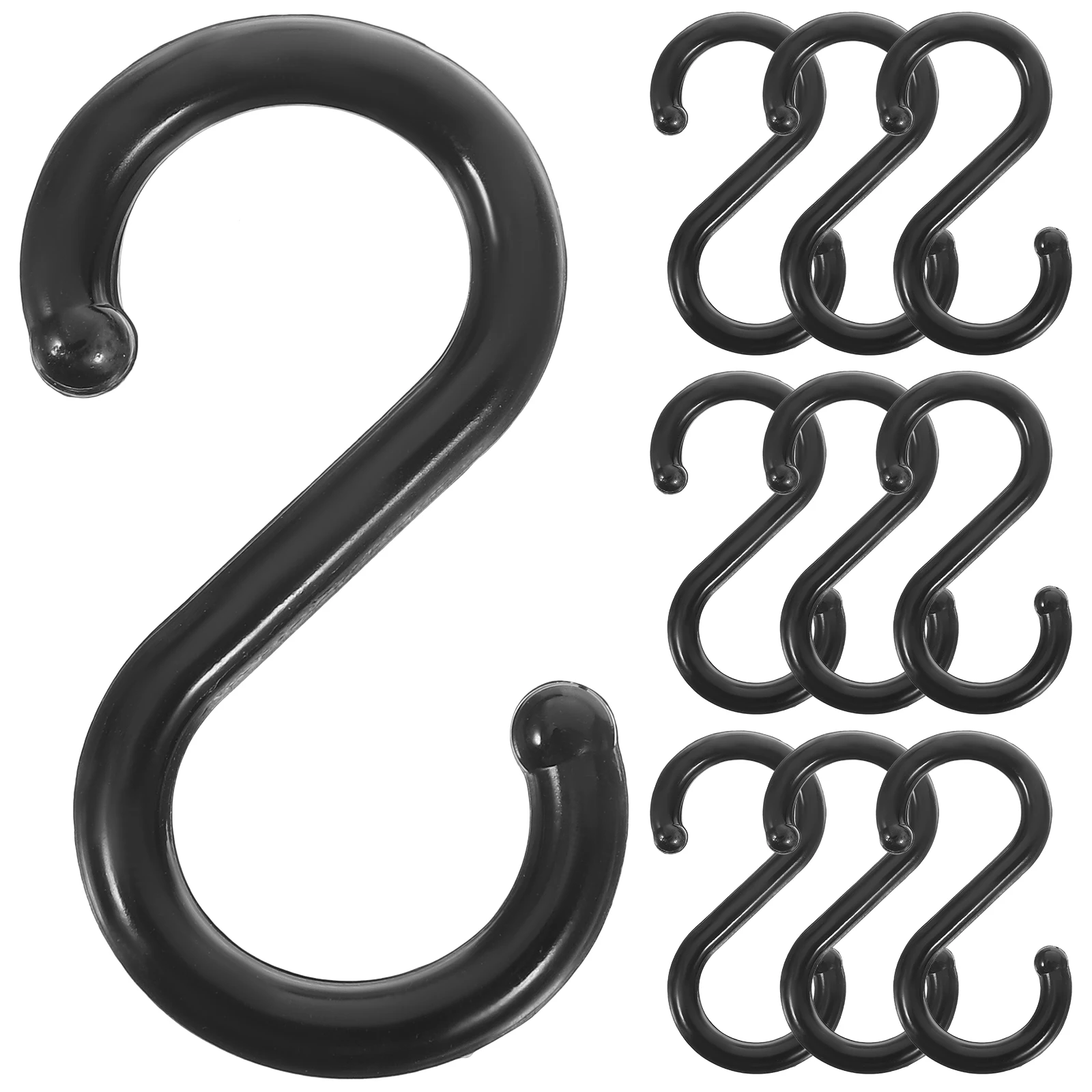100pcs Hooks 2.2x1.1Inches Black Plastic Closet Kitchen Hanging Clothes Hats Bags Home Organizing Storage
100pcs Hooks 2.2x1.1Inches Black Plastic Closet Kitchen Hanging Clothes Hats Bags Home Organizing Storage