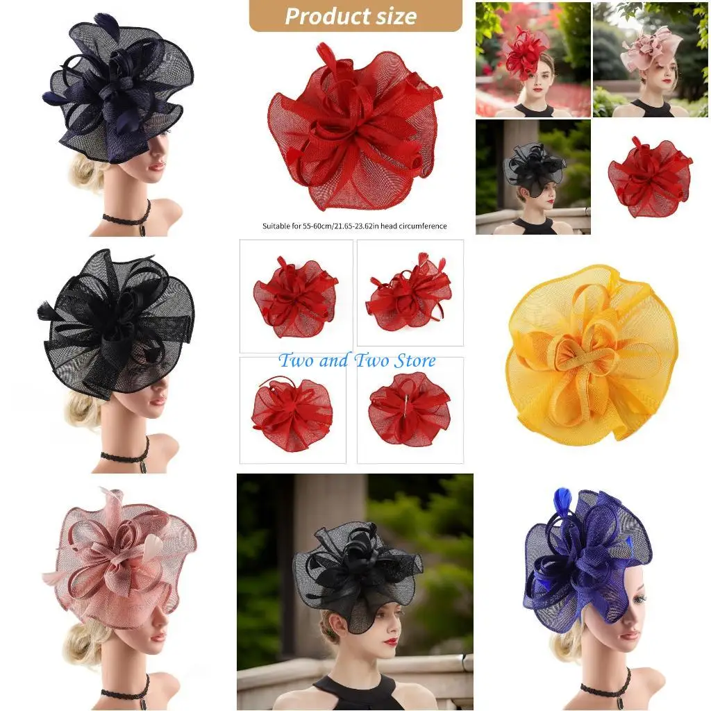 HX6F Exaggerated Flower Fascinator Hat Mesh Flower Bowler Hat Evening Dress Headpiece
HX6F Exaggerated Flower Fascinator Hat Mesh Flower Bowler Hat Evening Dress Headpiece