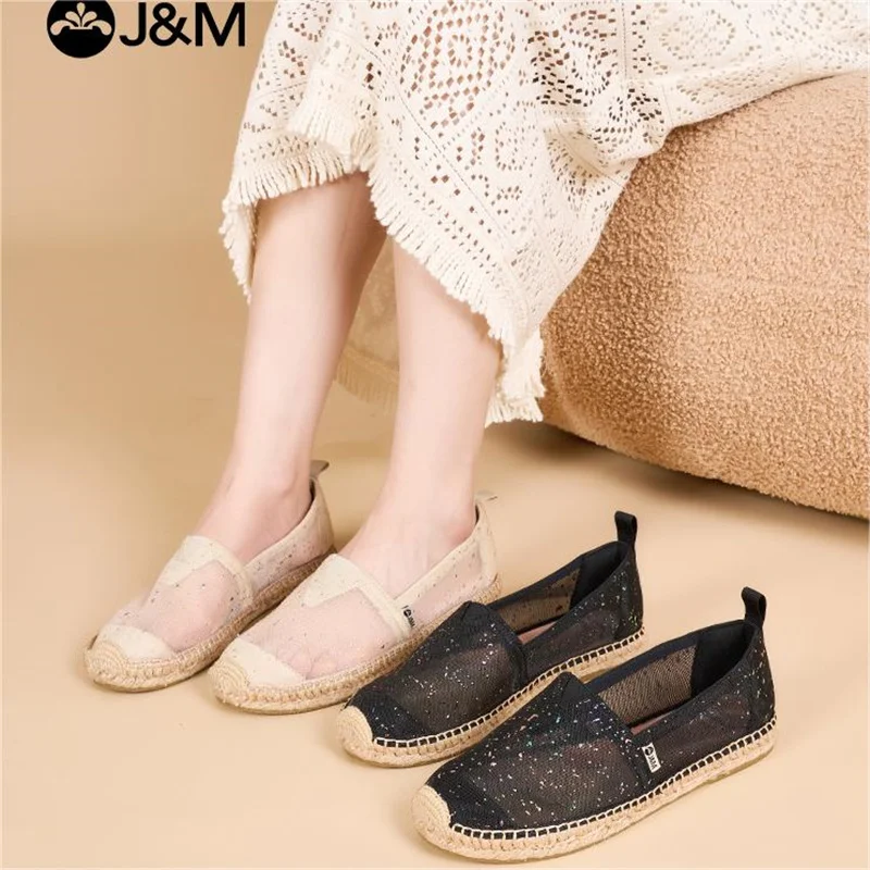 J&M Fisherman Shoes Women Flats Luxury 2024 Spring Summer Mesh Breathable Loafers Lady Girl Slip-on Casual Shoes Black Sneakers
J&M Fisherman Shoes Women Flats Luxury 2024 Spring Summer Mesh Breathable Loafers Lady Girl Slip-on Casual Shoes Black Sneakers