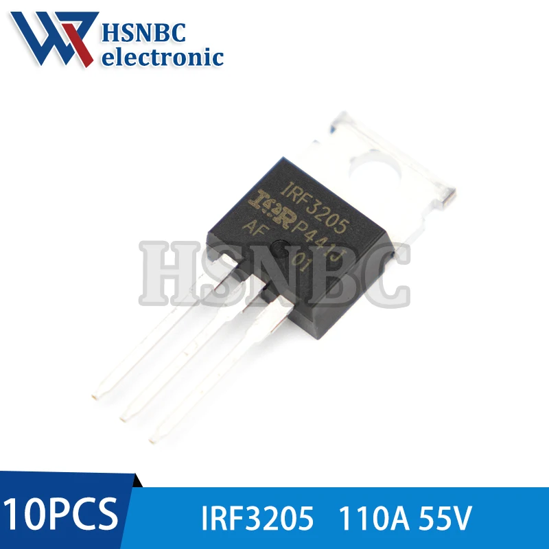10Pcs/Lot IRF3205PBF IRF3205 F3205 TO-220 55V 110A MOSFET N-Channel Power Transistor 100% New Original
10Pcs/Lot IRF3205PBF IRF3205 F3205 TO-220 55V 110A MOSFET N-Channel Power Transistor 100% New Original