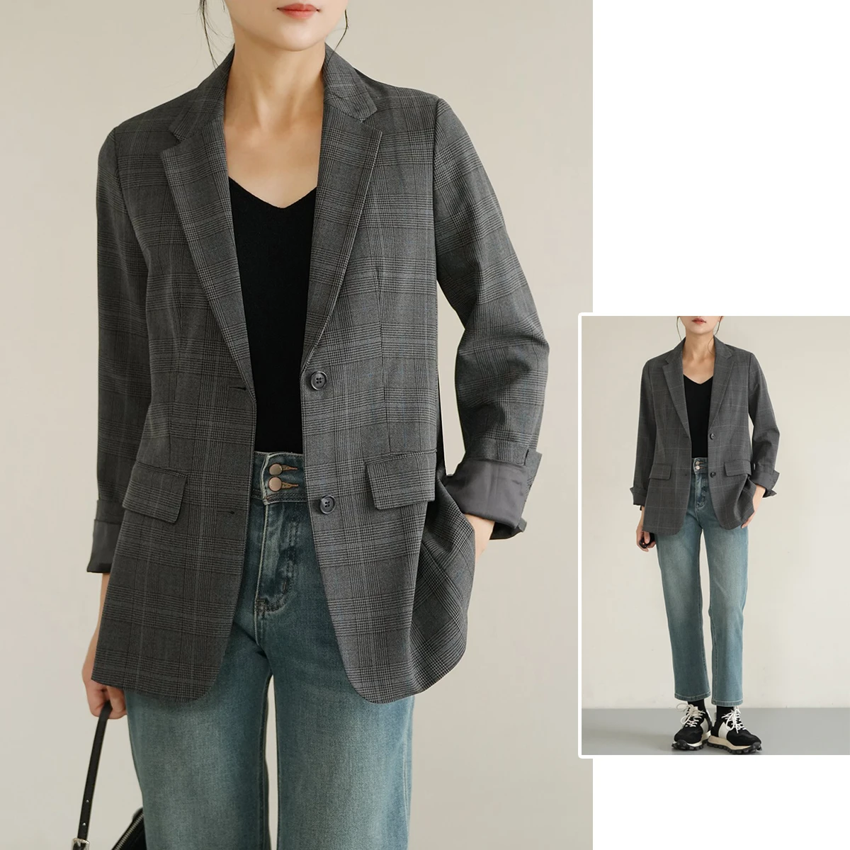 Женский клетчатый костюм для офиса, весна-осень, с плоским воротником, длинными рукавами, из полиэстера, с пуговицами, модный
Женский клетчатый костюм для офиса, весна-осень, с плоским воротником, длинными рукавами, из полиэстера, с пуговицами, модный