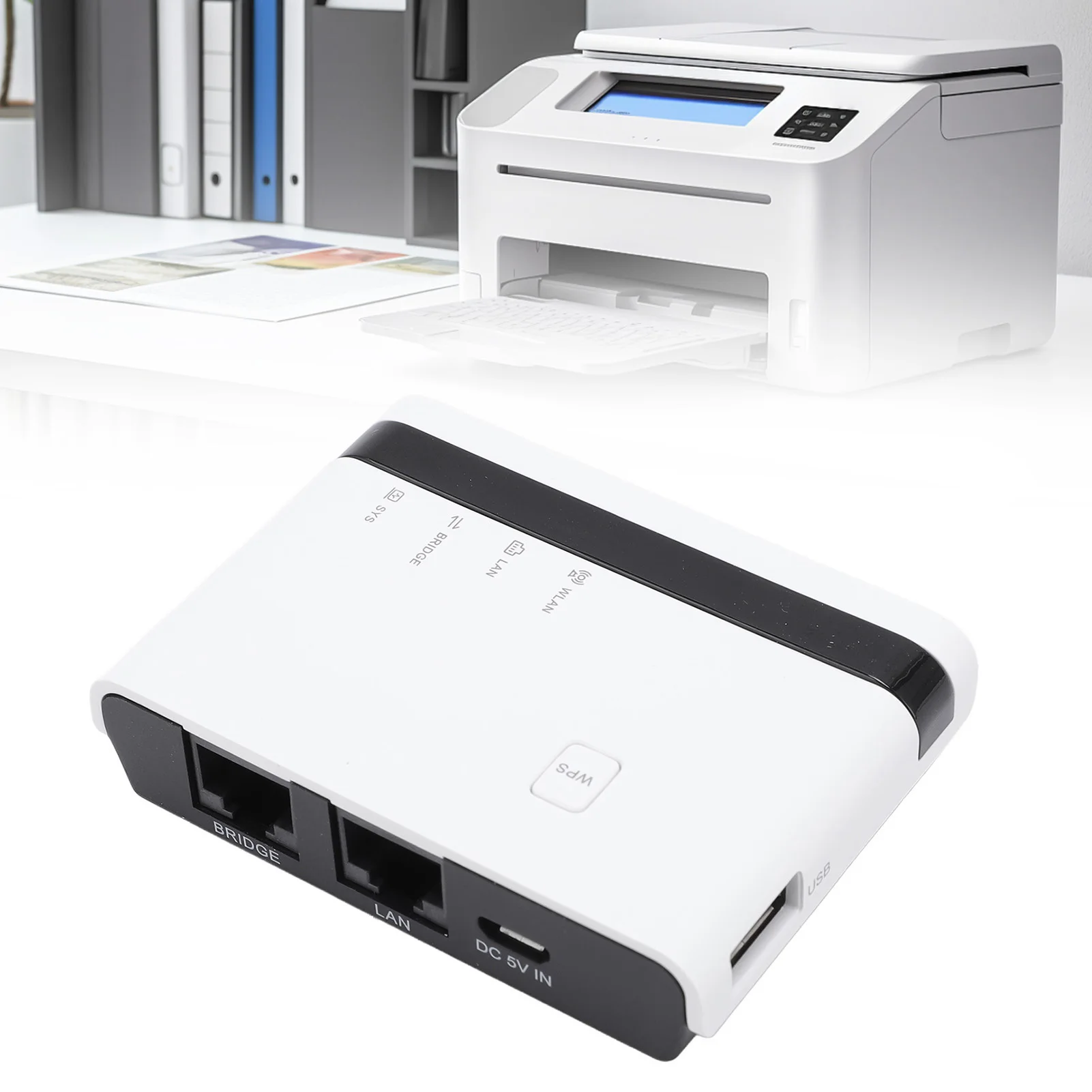 USB Print Server 10/100Mbps LAN Bridge Sharing Wired Wireless Standalone Modes Print Server Plug and Play Support 4 Printers EU
USB Print Server 10/100Mbps LAN Bridge Sharing Wired Wireless Standalone Modes Print Server Plug and Play Support 4 Printers EU