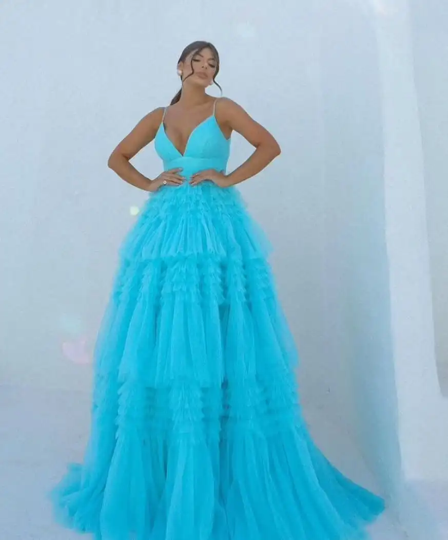 Customized Fashion Strapless Tulle Sleeveless Evening Dresses Elegant A-Line Floor Length Celebrity Gowns Vestido De Noche
Customized Fashion Strapless Tulle Sleeveless Evening Dresses Elegant A-Line Floor Length Celebrity Gowns Vestido De Noche