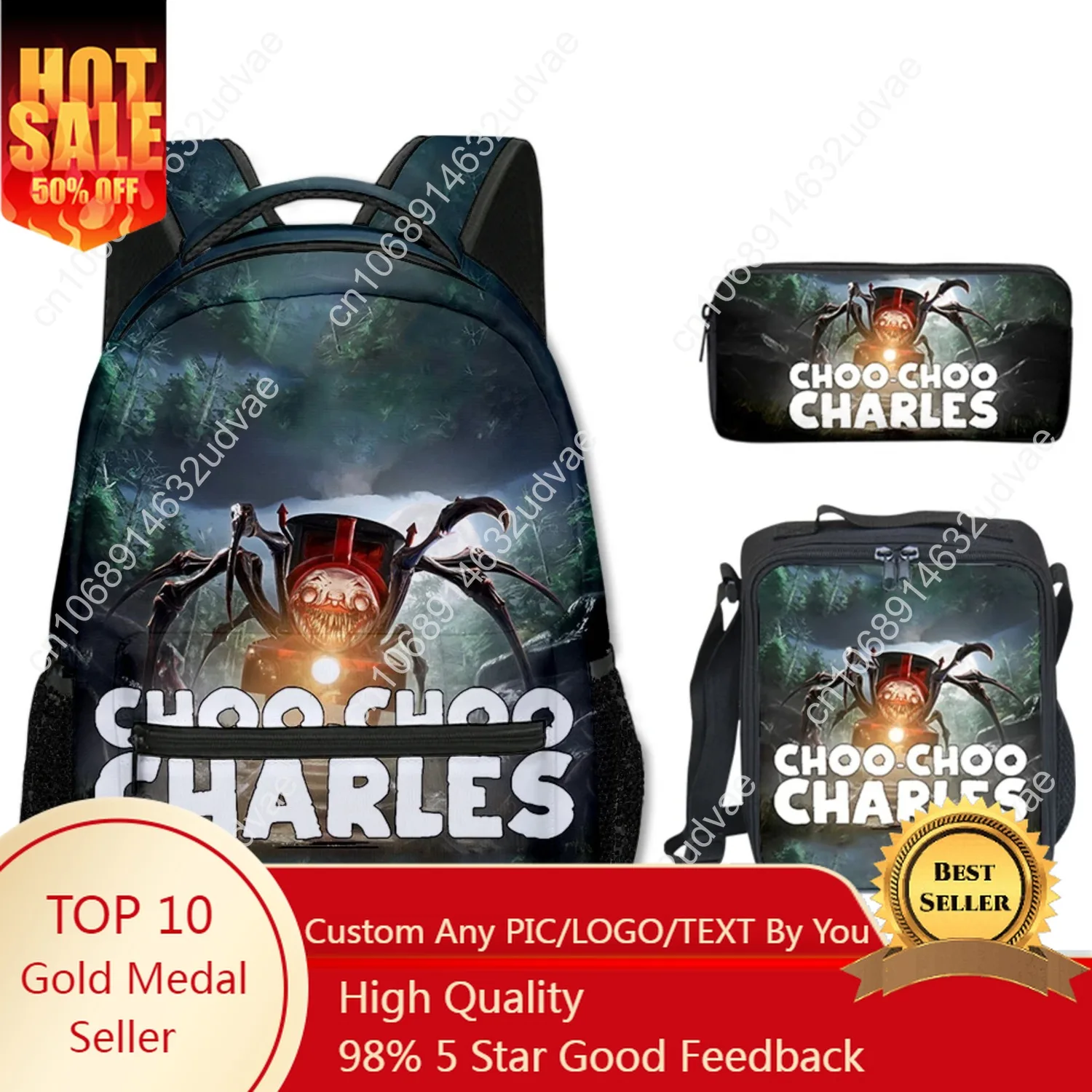 Trendy Popular Choo-Choo Charles 3D Print 3pcs/Set Student School Bags Travel Notebook Backpack Crossbody Lunch Bag Pencil Case
Trendy Popular Choo-Choo Charles 3D Print 3pcs/Set Student School Bags Travel Notebook Backpack Crossbody Lunch Bag Pencil Case