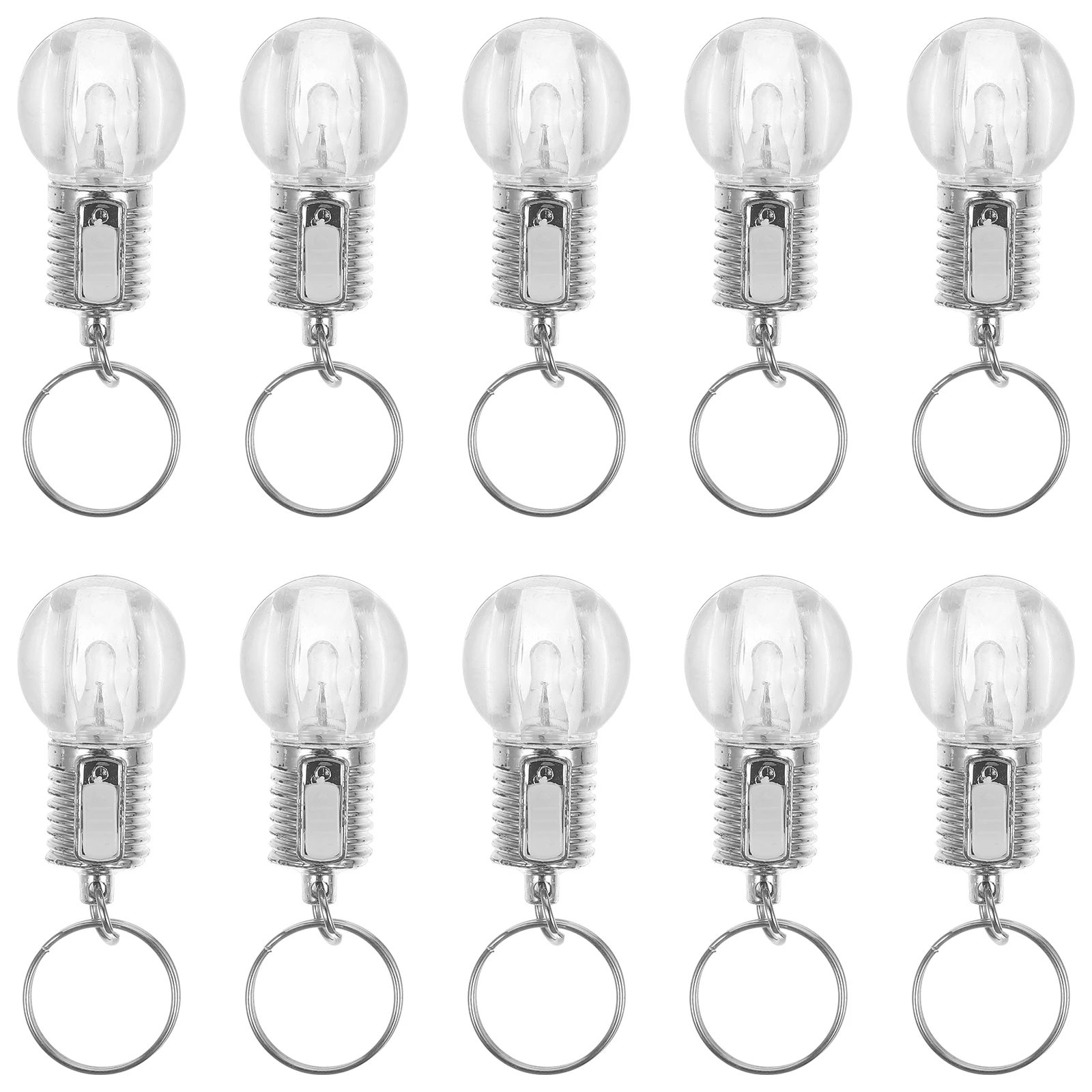 10 Pcs LED Bulb Keychain Flashlight Keyring Torch Lighted Pendant Multifunction Durable Acrylic Stainless Steel Bright Colorful
10 Pcs LED Bulb Keychain Flashlight Keyring Torch Lighted Pendant Multifunction Durable Acrylic Stainless Steel Bright Colorful