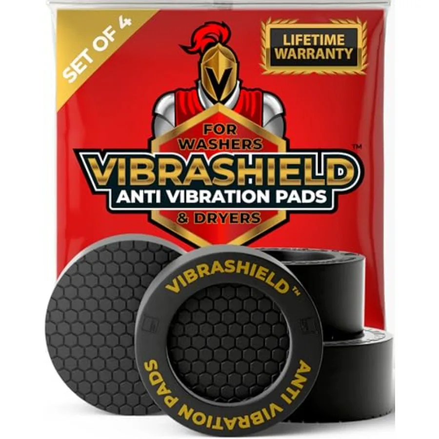 Anti Vibration Pads for Washing Machine with HexaGrip - Stops Washer Dryer Moving, Walking - Prevents Noise, Vibration Transfer
Anti Vibration Pads for Washing Machine with HexaGrip - Stops Washer Dryer Moving, Walking - Prevents Noise, Vibration Transfer