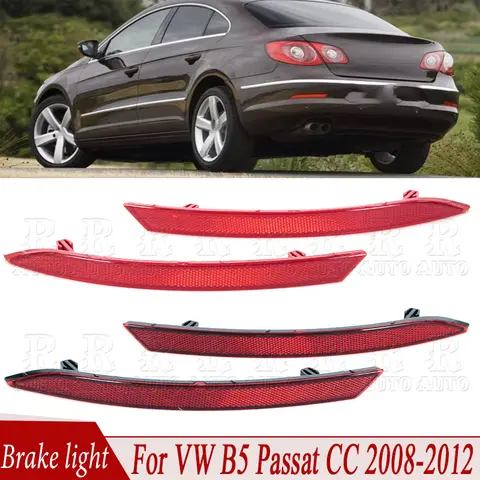 Per Volkswagen VW B5 Passat CC 2008 2009 2010 2011 2012 Auto Paraurti Posteriore Luce Freno Riflettore Lampada 3C 8945105 B 3C 8945106 B