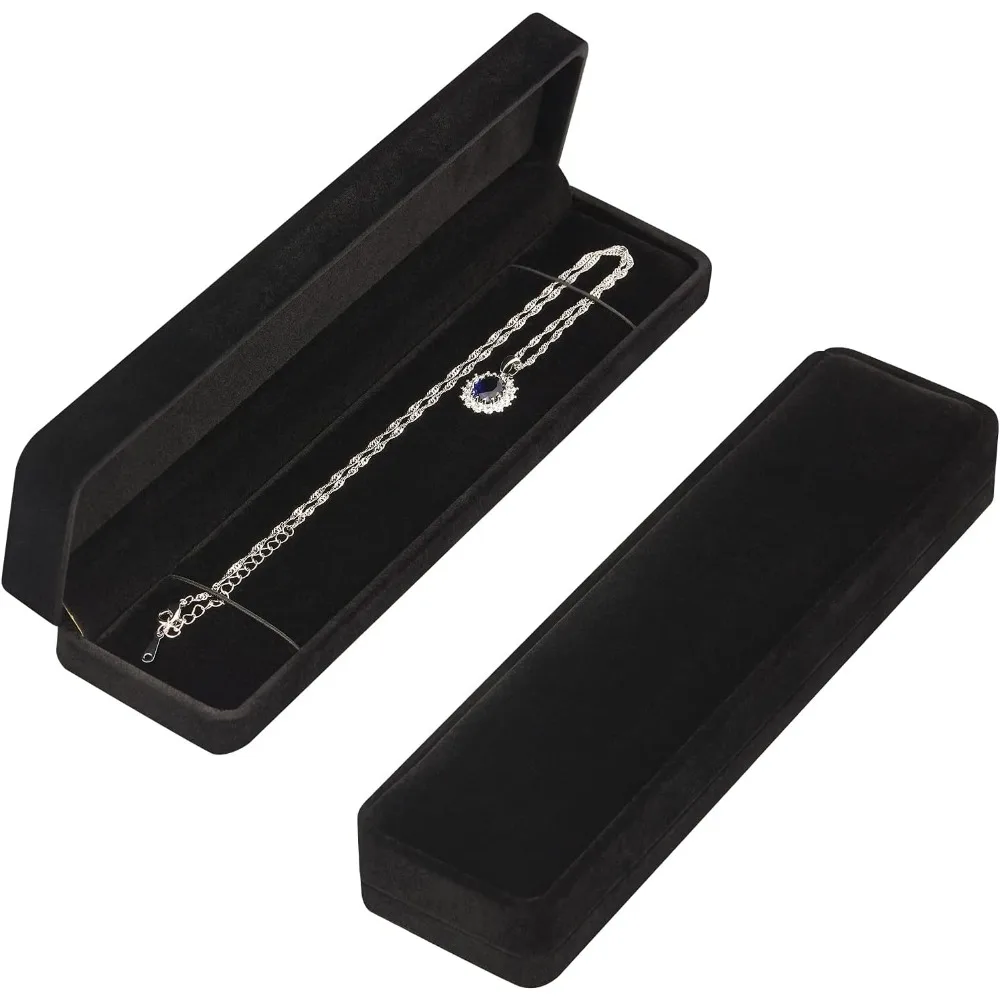 Jewelry Gift Box Set, 2 Pieces Long Velvet Bracelet Storage Case, Chain Necklace Jewelry Display Box
Jewelry Gift Box Set, 2 Pieces Long Velvet Bracelet Storage Case, Chain Necklace Jewelry Display Box