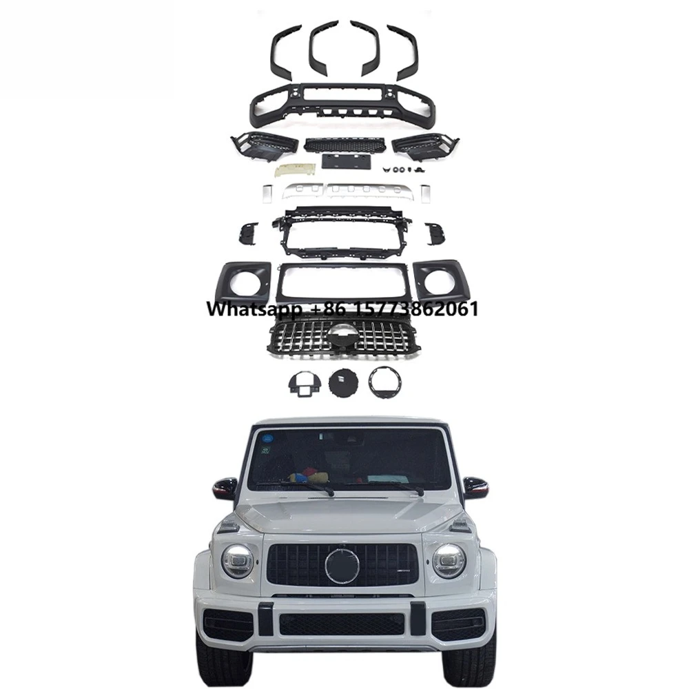 2019+ G CLASS W464 G500 550 to G63 Body Kit PP Car Facelift Tuning Set Front Bumper Grille Headlight Covers Over Fender Full Set
2019+ G CLASS W464 G500 550 to G63 Body Kit PP Car Facelift Tuning Set Front Bumper Grille Headlight Covers Over Fender Full Set