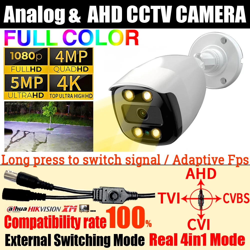 4K 5MP 4MP 1080P AHD полноцветная камера видеонаблюдения Автоматическая светящаяся аналоговая TVI/CVI 4-в-1 OSD меню цифровой Ultra HD наружный монитор безопасности
4K 5MP 4MP 1080P AHD полноцветная камера видеонаблюдения Автоматическая светящаяся аналоговая TVI/CVI 4-в-1 OSD меню цифровой Ultra HD наружный монитор безопасности