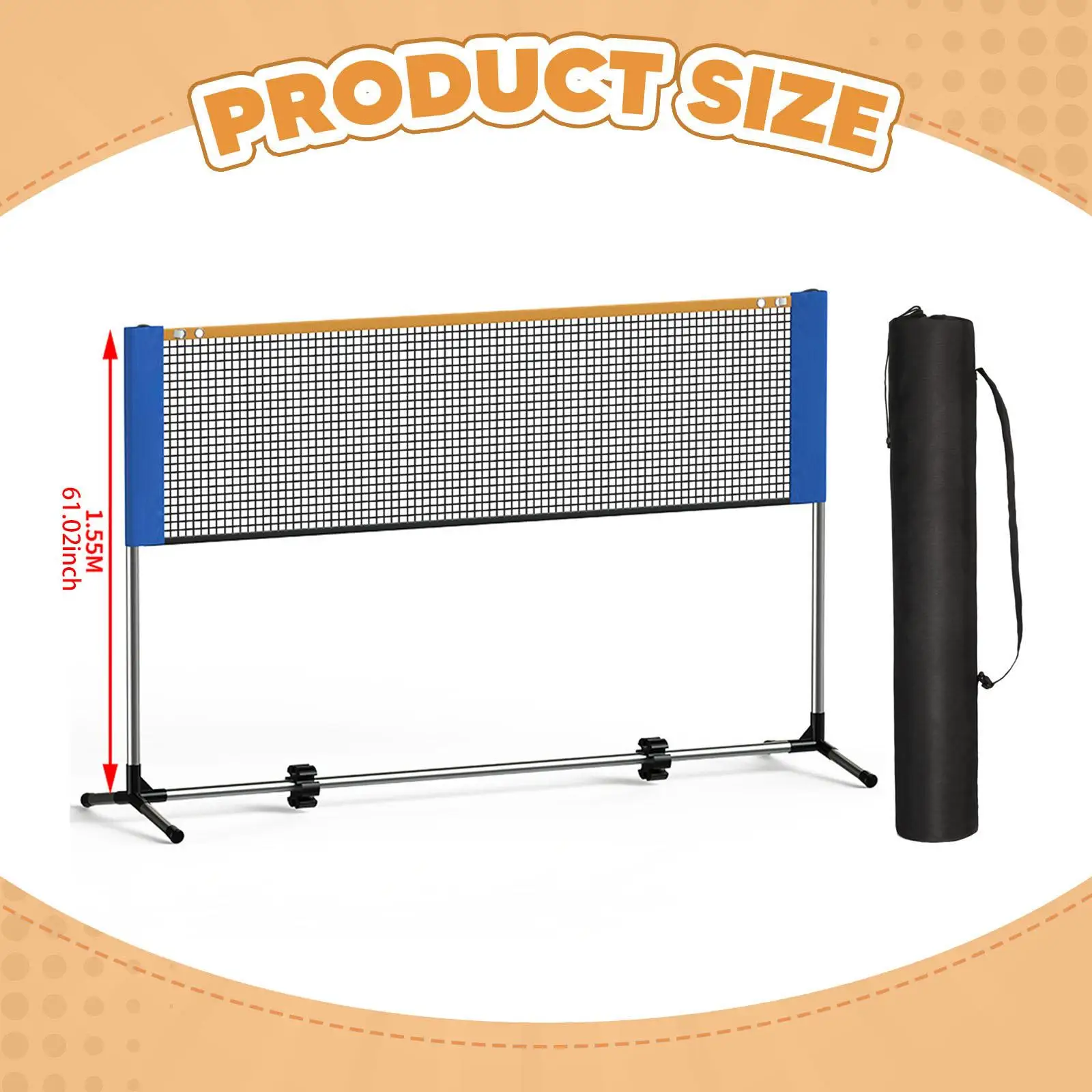 Portable Badminton Net Set 10FT Easy Setup Sport Net with Sturdy Stand for Yard Beach Lawn Indoor Outdoor Court
Portable Badminton Net Set 10FT Easy Setup Sport Net with Sturdy Stand for Yard Beach Lawn Indoor Outdoor Court