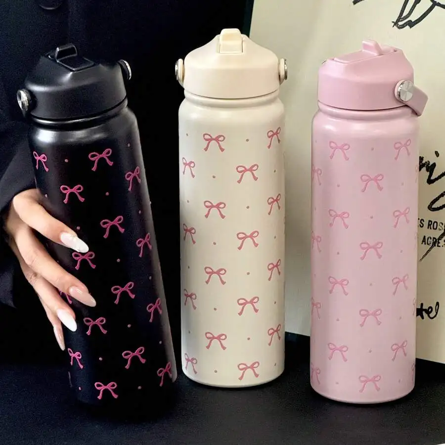 2026 Back To School Cute Polka Dot Bow Water Bottle Insulated Stainless Steel 800ml With Straw
2026 Back To School Cute Polka Dot Bow Water Bottle Insulated Stainless Steel 800ml With Straw