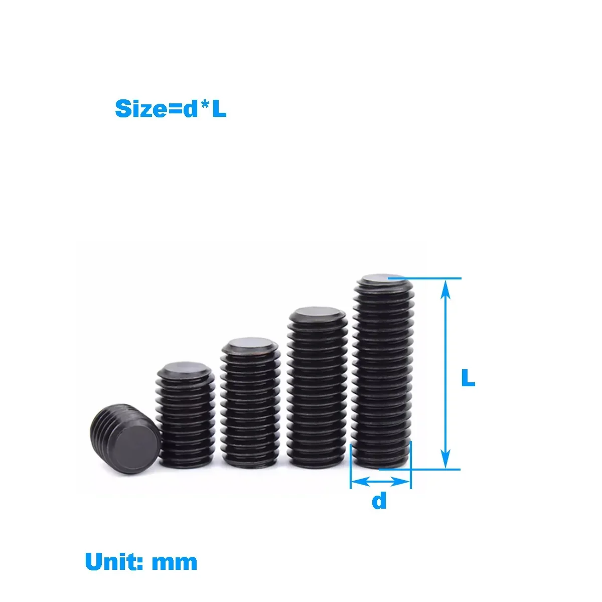12.9 Grade Carbon Steel High-Strength Flat End Fixed Internal Hexagonal Screw / Top Screw Machine Meter Headless Bolt M3-M16
12.9 Grade Carbon Steel High-Strength Flat End Fixed Internal Hexagonal Screw / Top Screw Machine Meter Headless Bolt M3-M16
