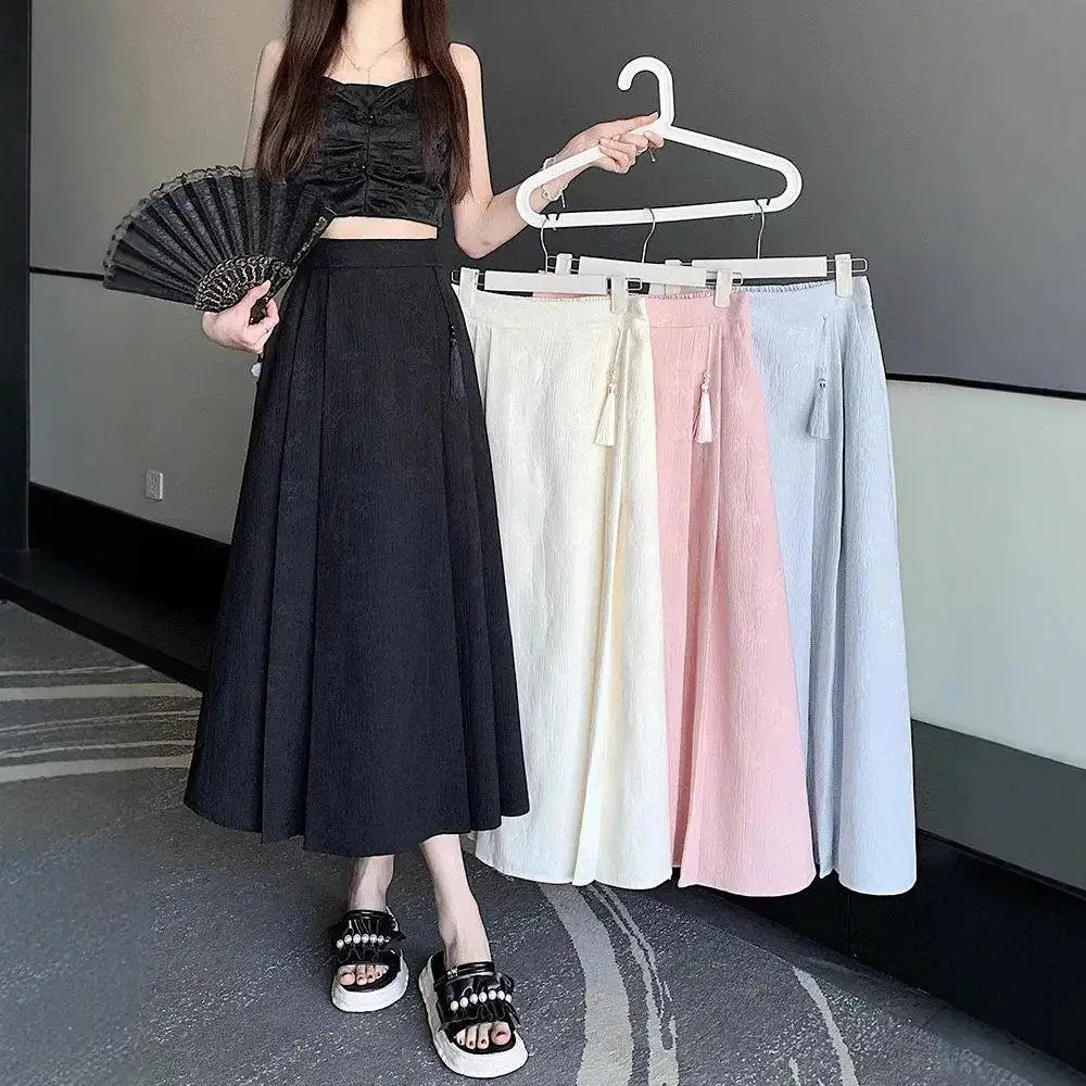 New Chinese Style Embroidered Half Skirt Elastic Waist Slimming Modified Mǎ Pán Gú Skirt Trendy A-Line Polyester Fiber
New Chinese Style Embroidered Half Skirt Elastic Waist Slimming Modified Mǎ Pán Gú Skirt Trendy A-Line Polyester Fiber