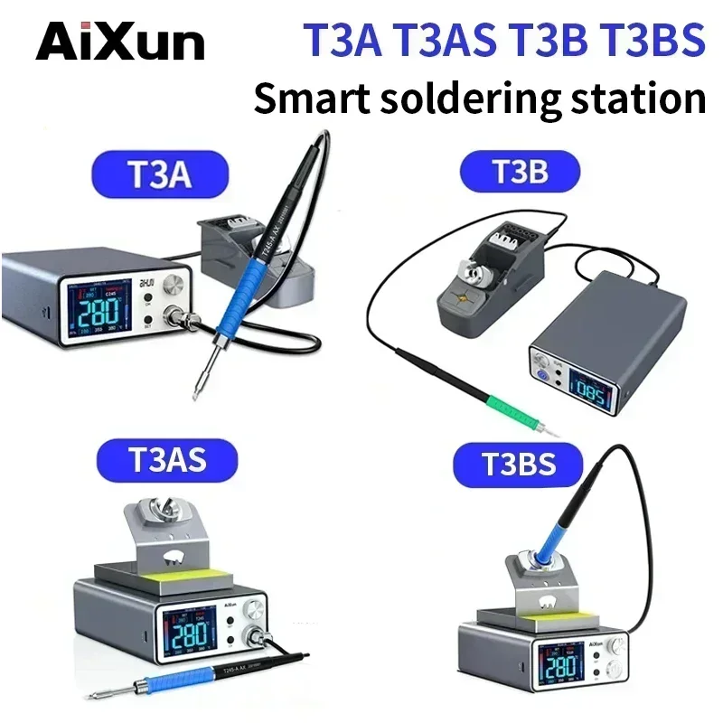 AIXUN T3A T3B Smart Soldering Station T115/T210/T245/T12 Rework Station for Motherboard PCB BGA SMD BGA Soldering Repair Tools
AIXUN T3A T3B Smart Soldering Station T115/T210/T245/T12 Rework Station for Motherboard PCB BGA SMD BGA Soldering Repair Tools